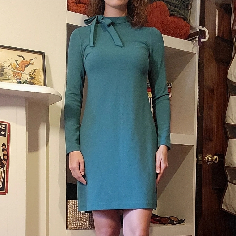 Calvin Klein Teal Long Sleeve Dress